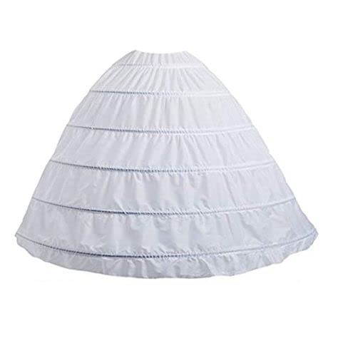 Mohan Shoppe Crinoline Underskirt Crinoline Petticoat Ball Gown Skirt Slips for Lehenga, Sarees, Gowns, Wedding Dress, Skirts etc. (Free Size) (6 Hoop)