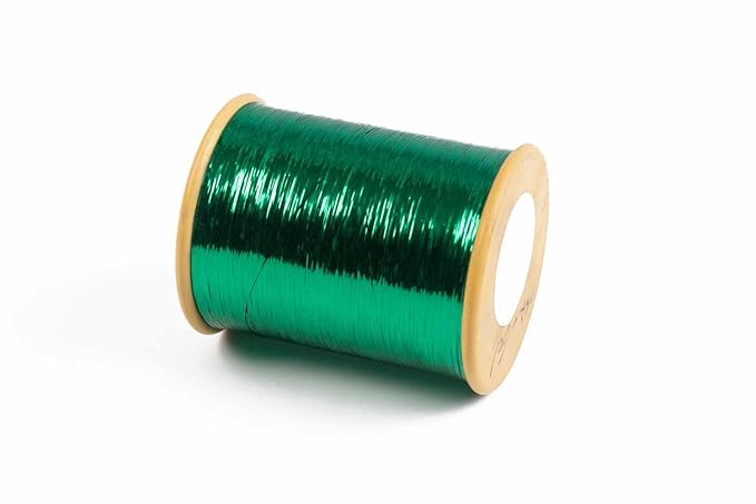 Mohan Shoppe Flat Badla (Metallic Yarn) Thread for Embroidery Work, Beading, Jewlery Making and Crafts, 1 Roll
