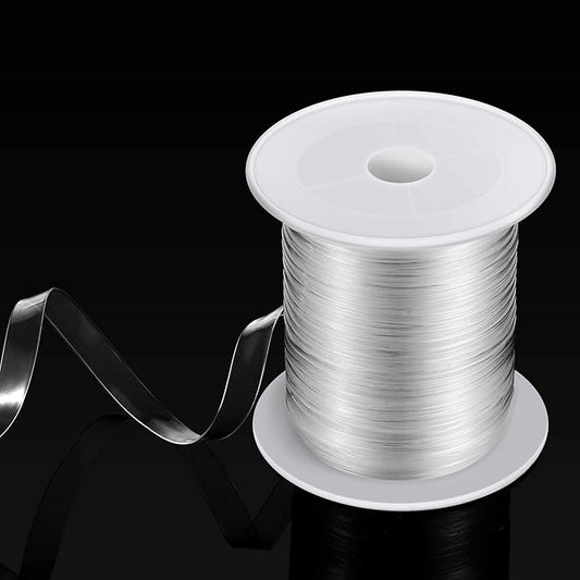 10 Meters Premium Clear Elastic Strap - Mobilon Clear Flat Tape - Lightweight Clear Bra Strap - Loop Tape for Lingerie, Swimwear & Cloth Sewing Project