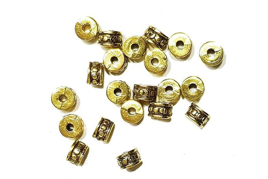 Round Shape One Hole Casting Metal Charm Package of 100 grams
