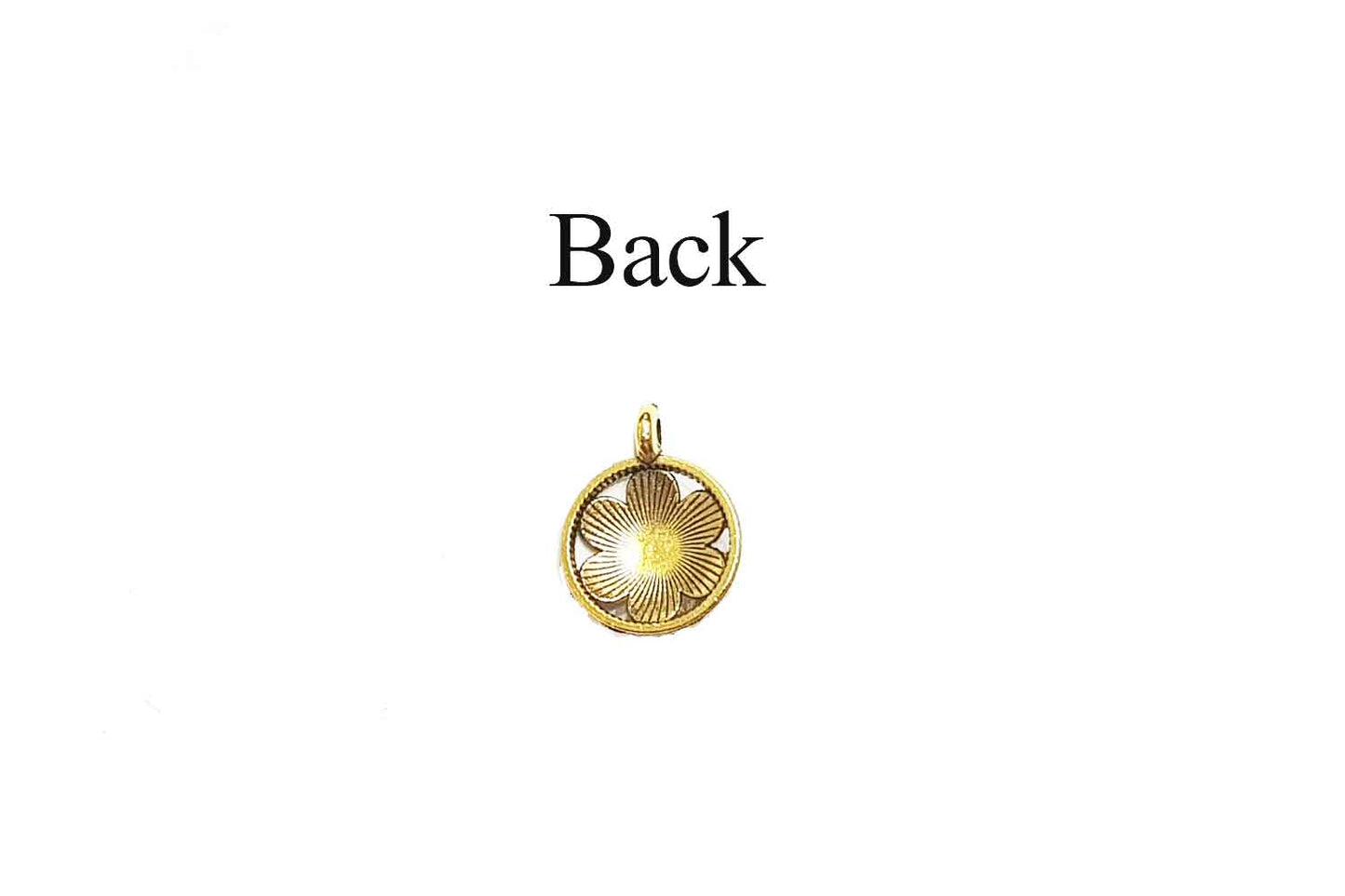 Golden Mehandi Polish Round Metal Charms Package of 100 grams
