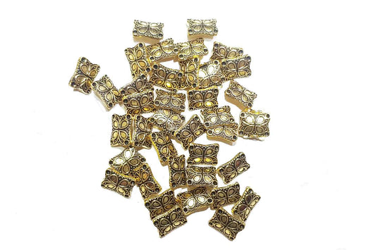 Golden Mehandi Polish Assorted Metal Charms Package of 100 grams