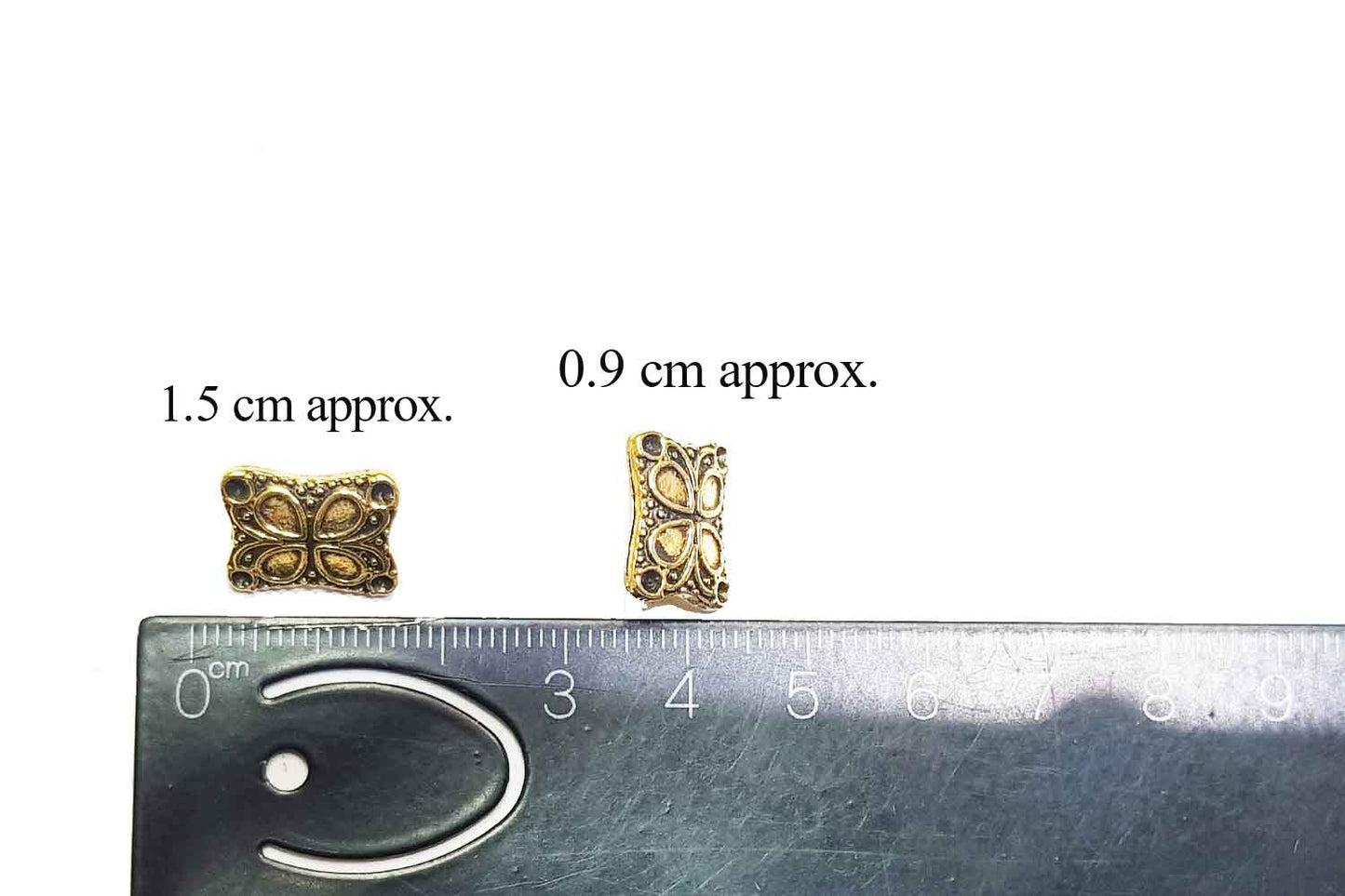 Golden Mehandi Polish Assorted Metal Charms Package of 100 grams