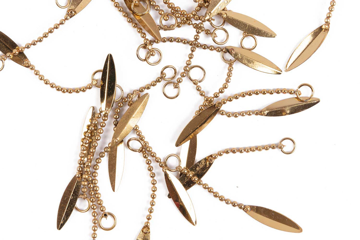 Golden Designer Leaf Charms for Bracelet/Anklet Necklace Making and Crafts Work Package of 25 Pieces