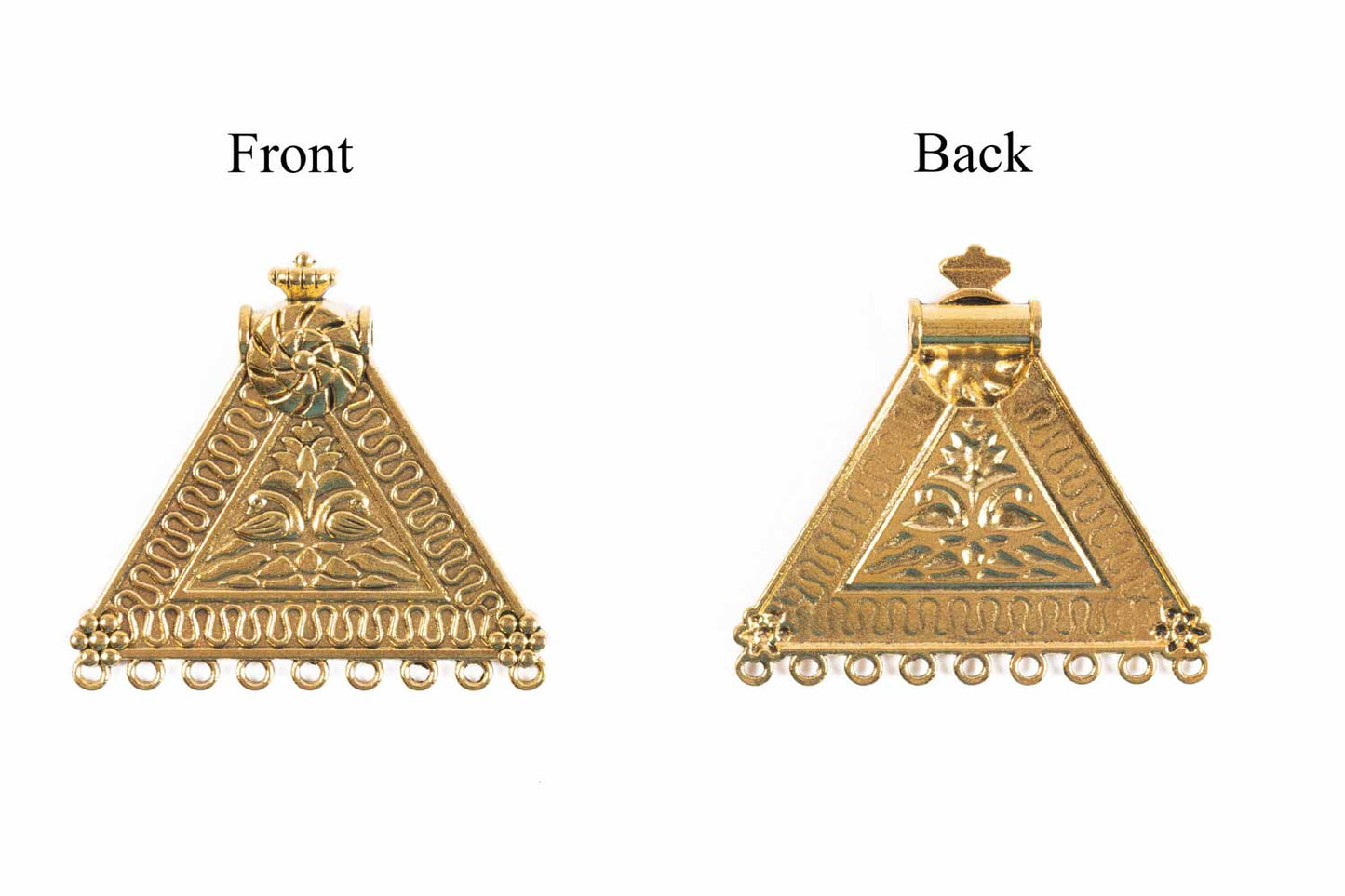 Light Golden Designer Triangular Charms Package of 5 Pieces