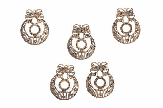Antique Designer Mehandi Polish Assorted Charms Package of 5 Pieces