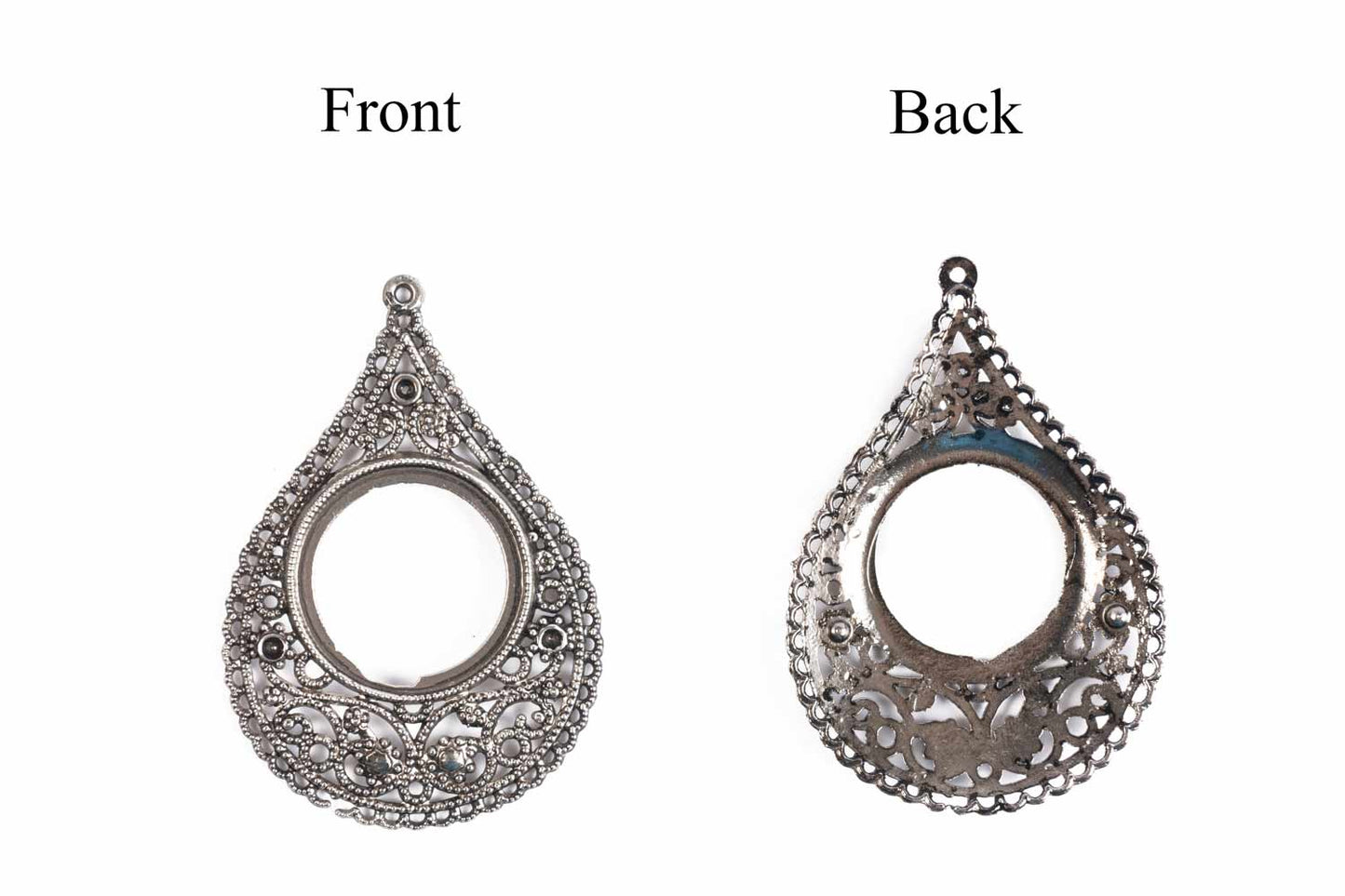 silver Designer Drop Charms Package of 5 Pieces