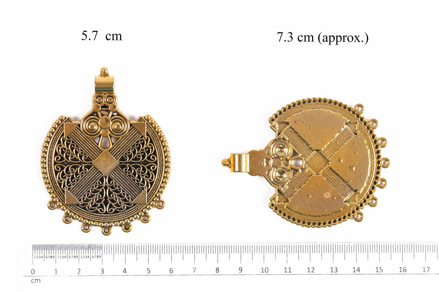 Antique Golden Mehandi Polish Assorted Charms Package of 5 Pieces