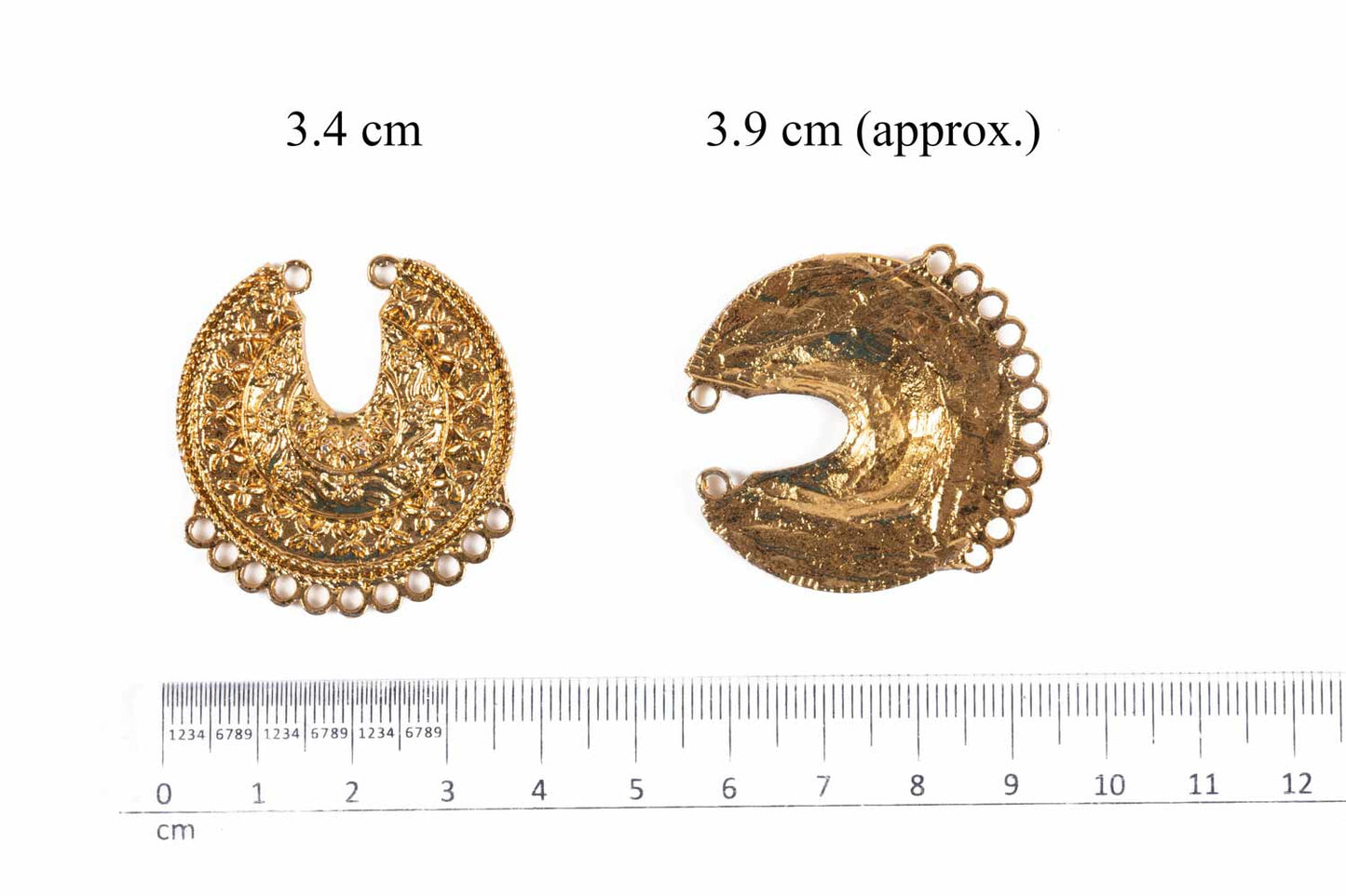 Golden Designer Assorted Charms Package of 5 Pieces