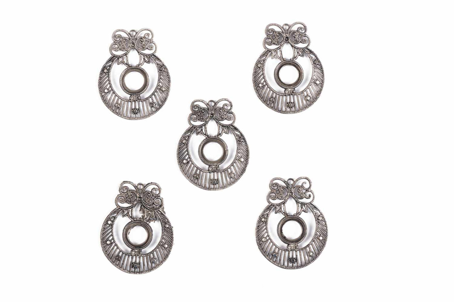 Silver Designer Assorted Charms DIY Charms Package of 5 Pieces