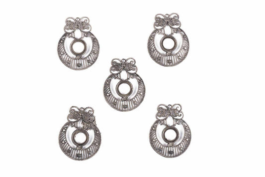Silver Designer Assorted Charms DIY Charms Package of 5 Pieces