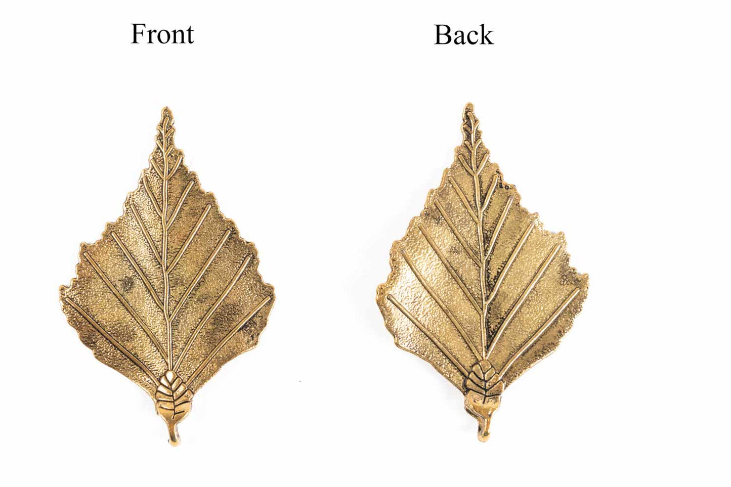 Antique Golden Fancy Leaf Charms Package of 5 Pieces