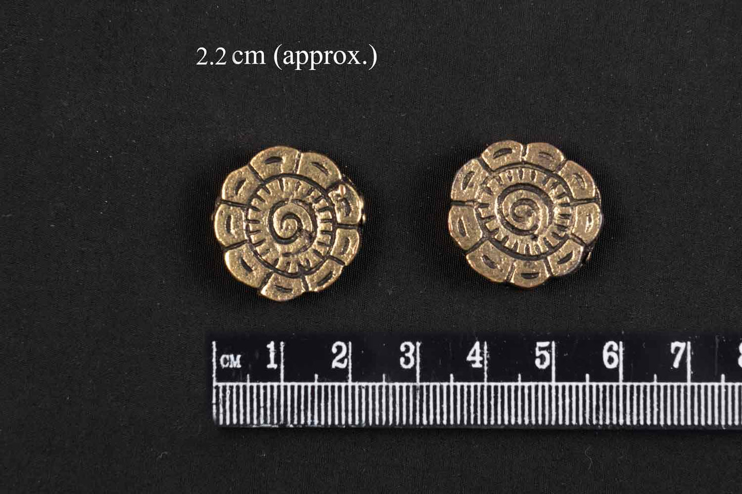 Antique Golden Flower Mehandi Polish Metal Charms Package of 10 Pieces