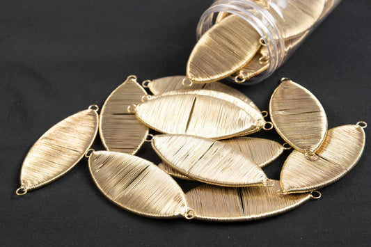 Golden Fancy Eye Metal Charms Pendant Package of 100 garms