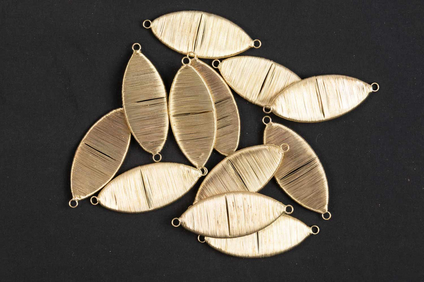 Golden Fancy Eye Metal Charms Pendant Package of 100 garms
