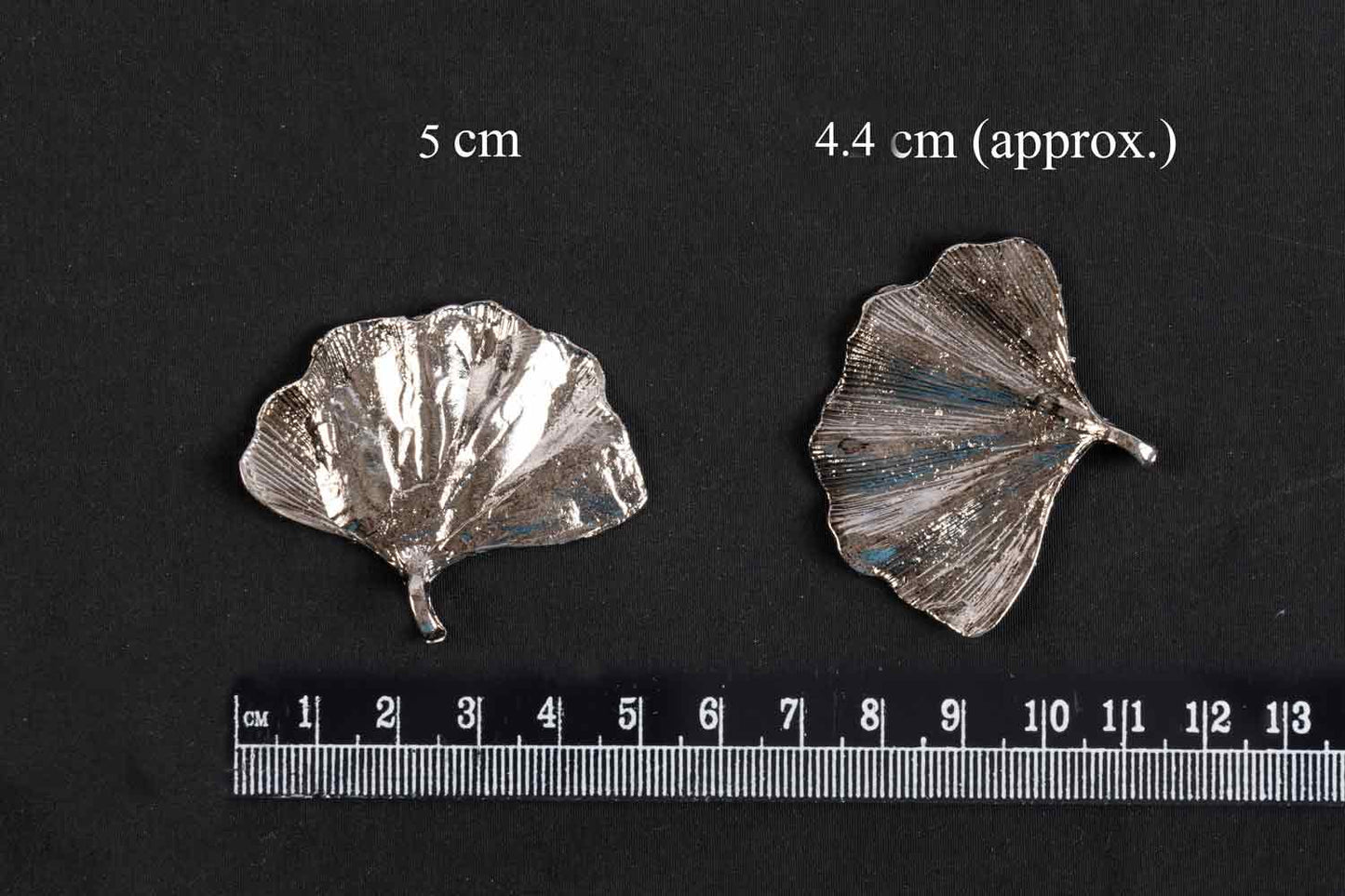 Metallic Gray Assorted Shape Metal Charms Package of 5 Pieces