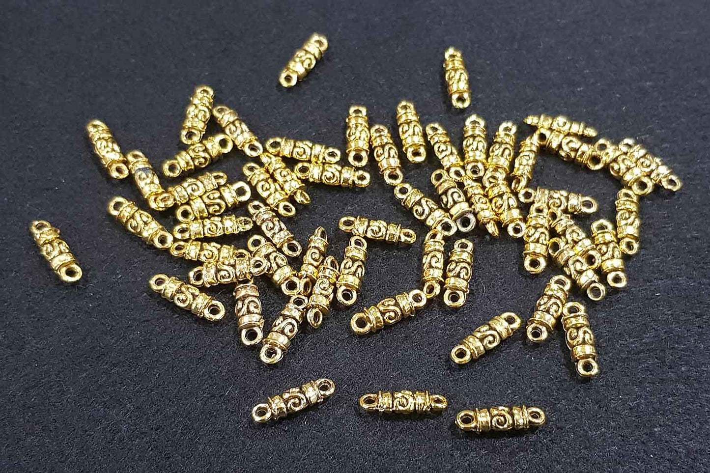 Golden Designer Mehandi Polish Metal Charms Package of 100 grams