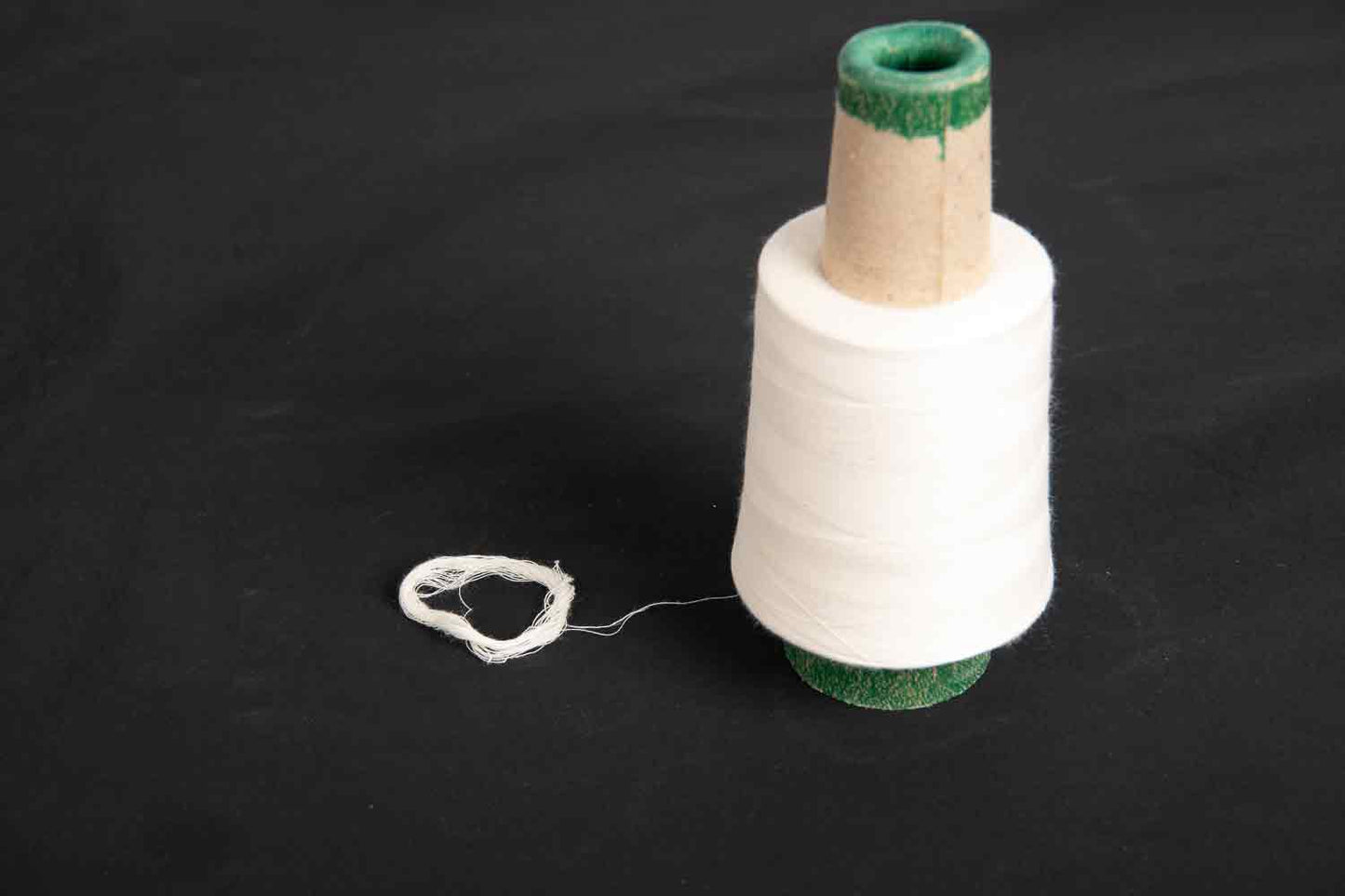 Mohan Shoppe Off-White Color Cotton Staple Thread for Embroidery Machine Package of 6 roll