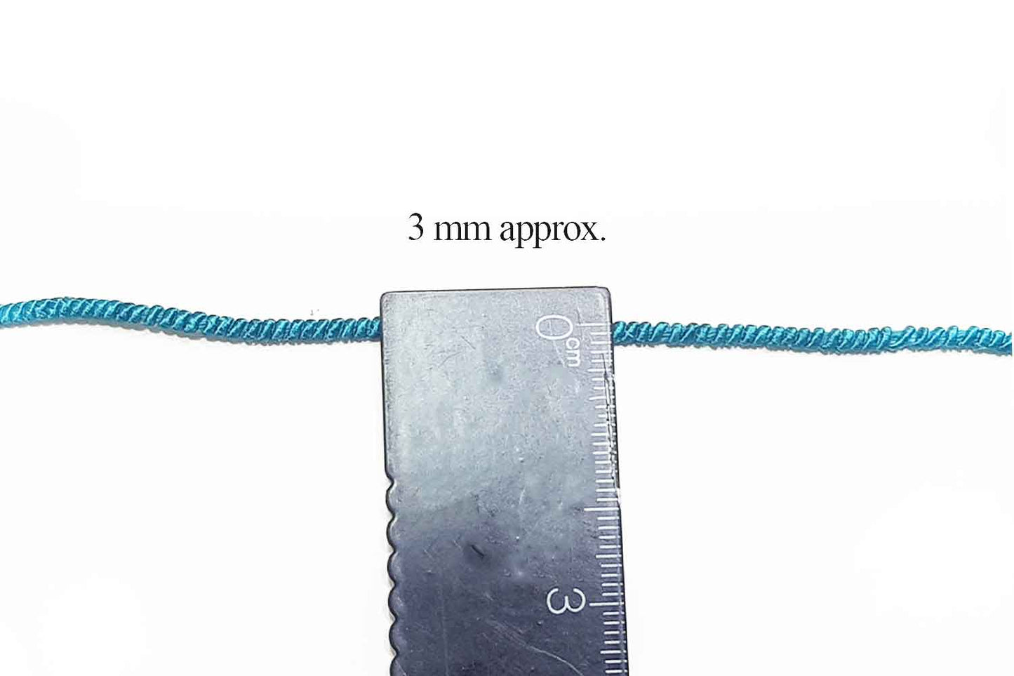 Mohan Shoppe Twisted Cotton Dori/Cord for Decorating Dresses and lehengas etc. Package of 1 Skein (10 Meter Approx.) (Blue)
