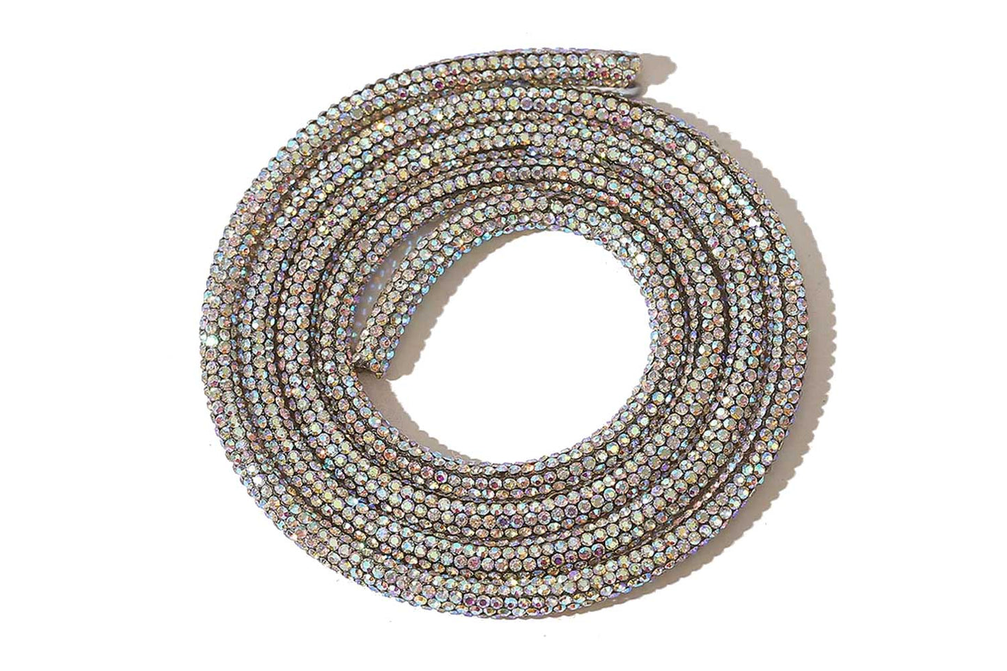 Mohan Shoppe Crystal Rhinestone Shiny Glitter Rope Chain String Rhinestone Cord Trim Package of  1 Meter