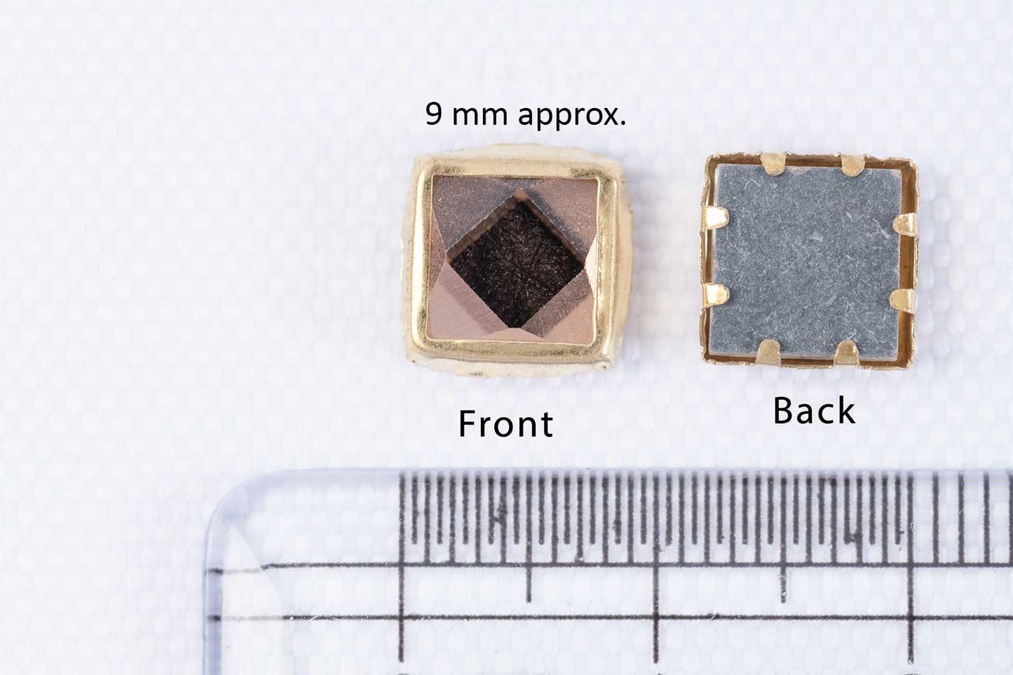 Mohan Shoppe Square Gluefix Resin Stones Used in a Flowerpot, Saree, Dress etc. Size- 9 mm Approx. Package of 100 Grams