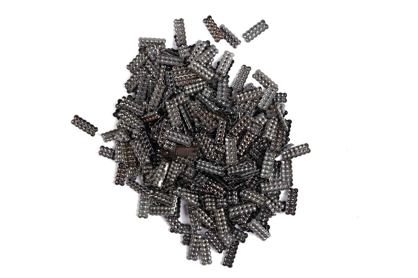 Mohan Shoppe Metallic Grey Color Design Metal Sequins for Craft, Embroidery and Jewelry Making Pack of 50gm