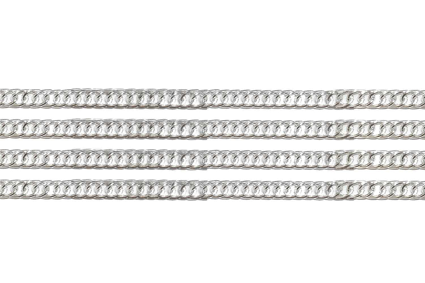 Mohan Shoppe Aluminum Metal Chain for Jewelry Making, Gowns Handbags, Jackets, Bracelets etc. Package of 1 meter