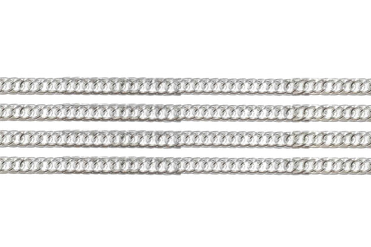 Mohan Shoppe Aluminum Metal Chain for Jewelry Making, Gowns Handbags, Jackets, Bracelets etc. Package of 1 meter