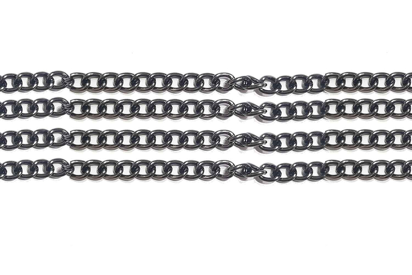 Mohan Shoppe Aluminum Metal Chain for Jewelry Making, Gowns Handbags, Jackets, Bracelets etc. Package of 1 meter