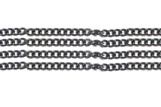 Mohan Shoppe Aluminum Metal Chain for Jewelry Making, Gowns Handbags, Jackets, Bracelets etc. Package of 1 meter