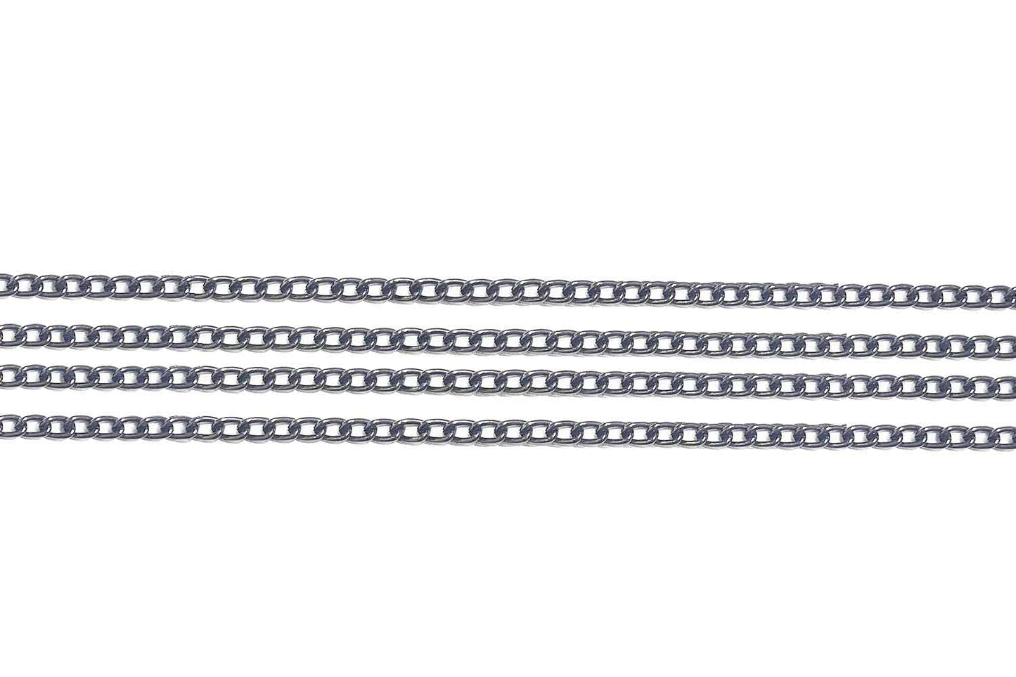 Mohan Shoppe Aluminum Metal Chain for Jewelry Making, Gowns Handbags, Jackets, Bracelets etc. Package of 5 meter