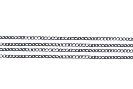 Mohan Shoppe Aluminum Metal Chain for Jewelry Making, Gowns Handbags, Jackets, Bracelets etc. Package of 5 meter