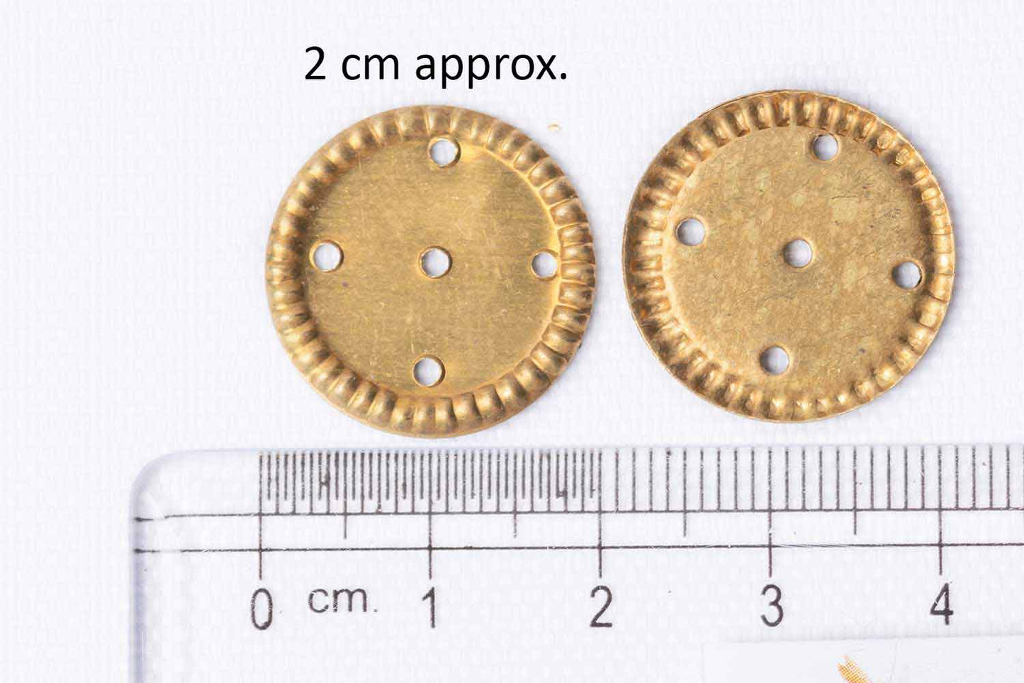 Mohan Shoppe Dull Golden Color Round Shape Metal Sequins for Craft, Embroidery and Jewelry Making 50gm