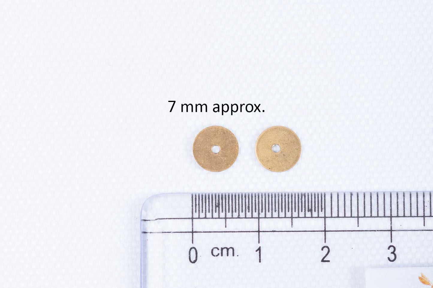 Mohan Shoppe Dull Golden Color Round Shape Metal Sequins for Craft, Embroidery and Jewelry Making 50gm