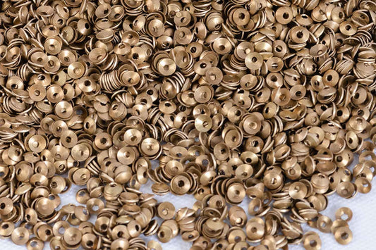 Mohan Shoppe Dull Golden Color Katori Shape Metal Sequins for Craft, Embroidery and Jewelry Making 50gm
