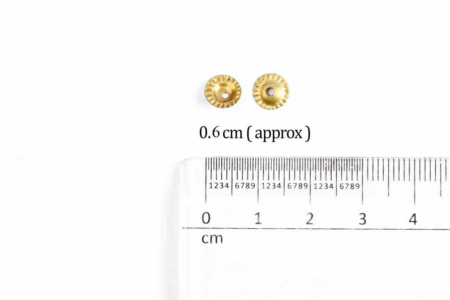 Mohan Shoppe Golden Color Round Shape Metal Sequins for Craft, Embroidery and Jewelry Making Pack of 50gm