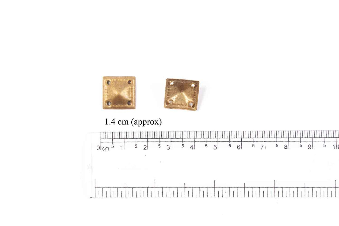 Mohan Shoppe Dull Golden Color Square Shape Metal Sequins for Craft, Embroidery and Jewelry Making 50gm