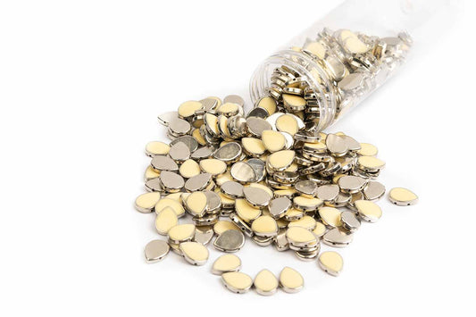 Mohan Shoppe Cream Color Drop Shape Plastic Stones for Embroidery Work Ladies Suits, Dresses, Blouses, Gowns, Beading, Art and Craft and Decoration, Package of 20 Pieces