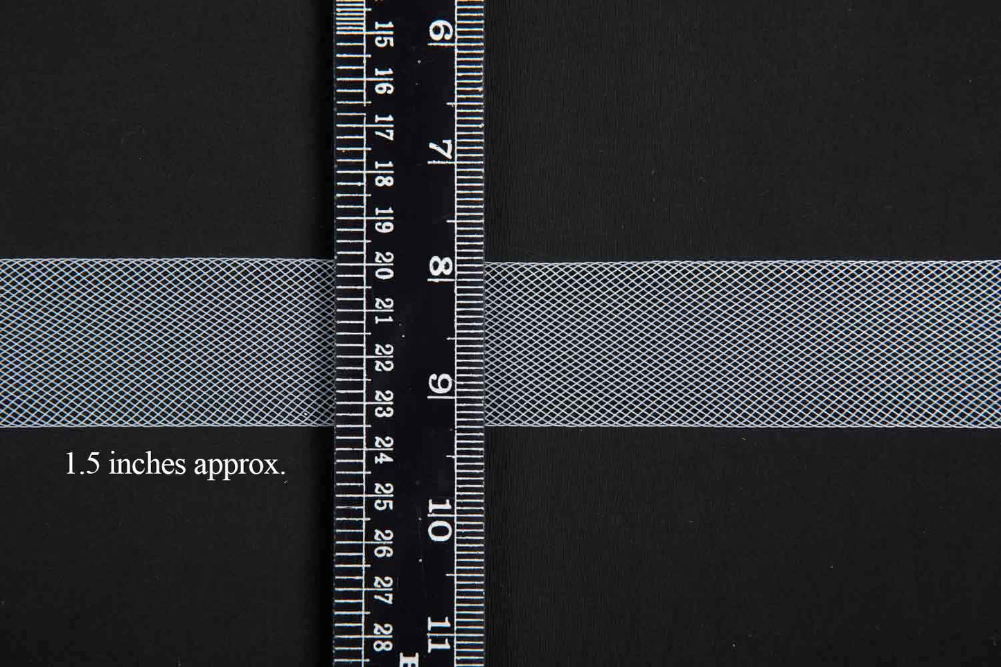 Mohan Shoppe Horsehair Braid/Boning Net Strip/Trim can can lace Boutique for Sewing Wedding Dresses, Dance Dress, Skirt, DIY and Costume Accessories (50 Yard) Transparent
