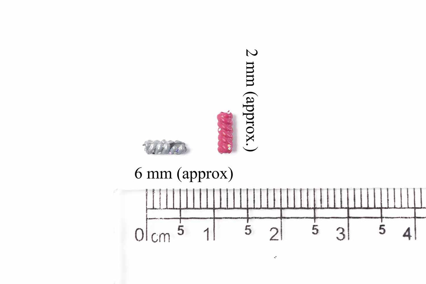 Multi Color Cylinderical Shape Plastic Beads Package of 50 Grams