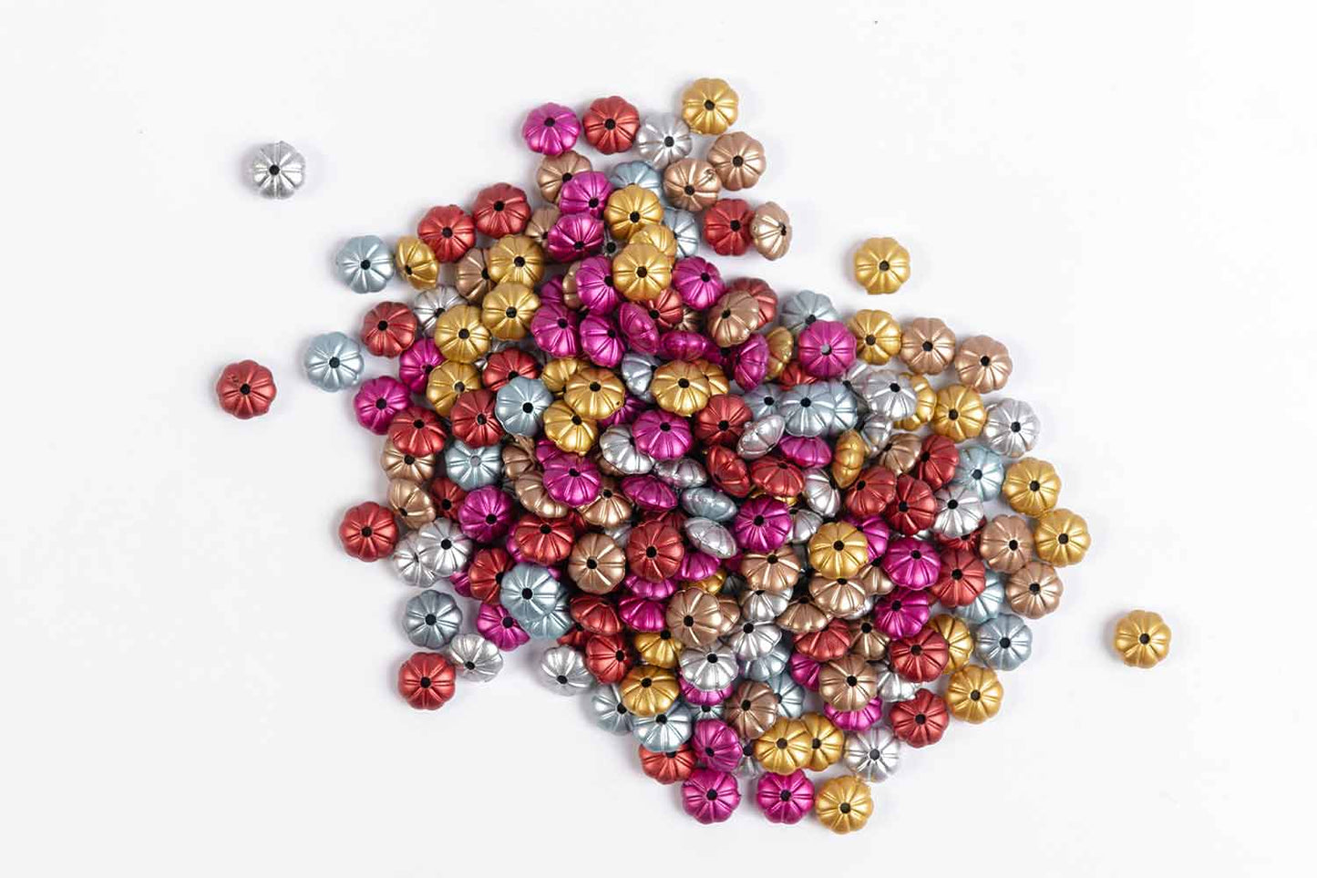 Multi Color Round Shape Plastic Beads Package of 50 Grams