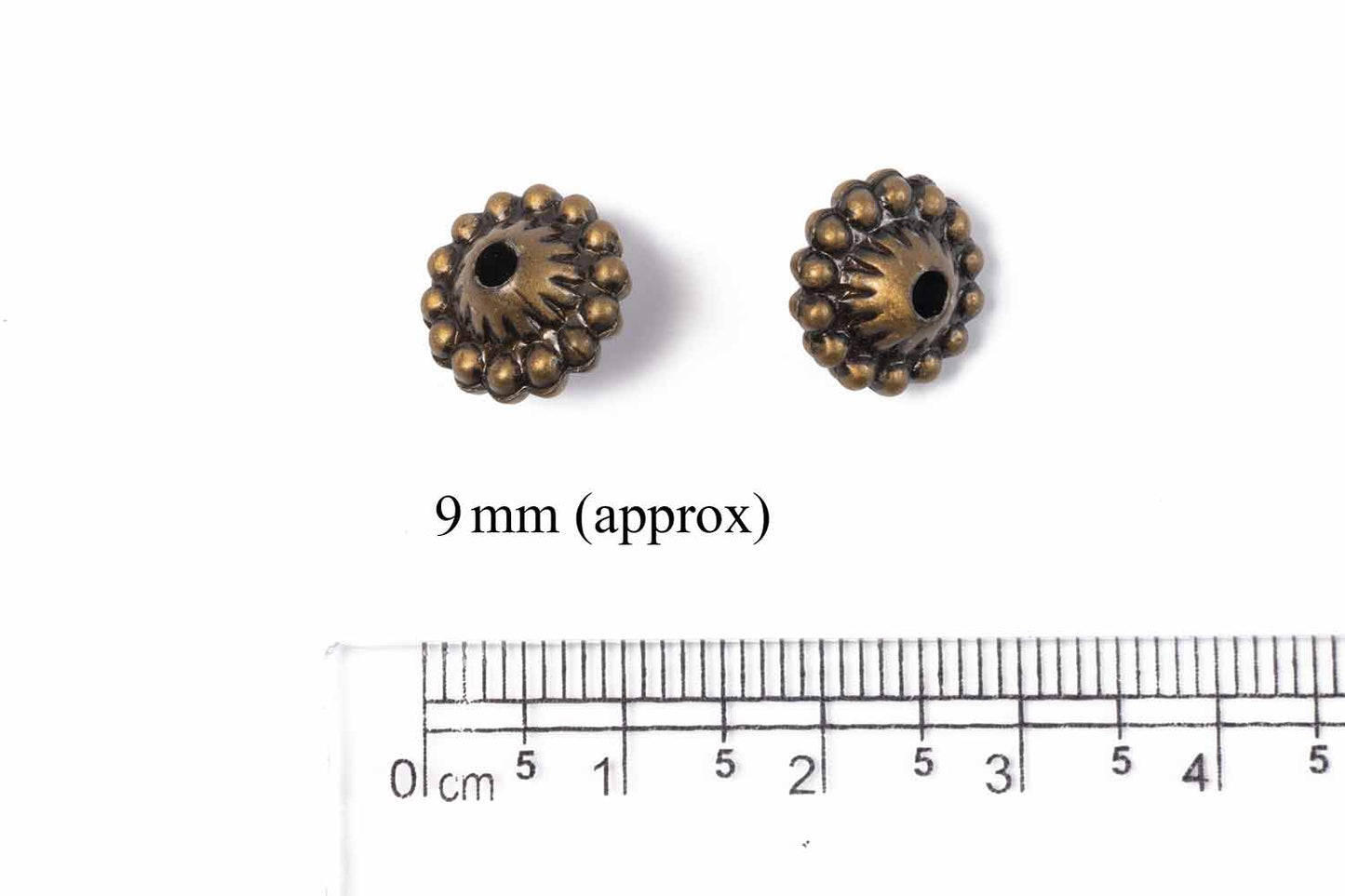 Antique Color Flower Shape Plastic Beads Package of 50 Grams