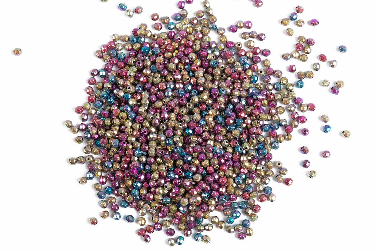 Multi Color Rondelle Shape Plastic Beads Package of 50 Grams