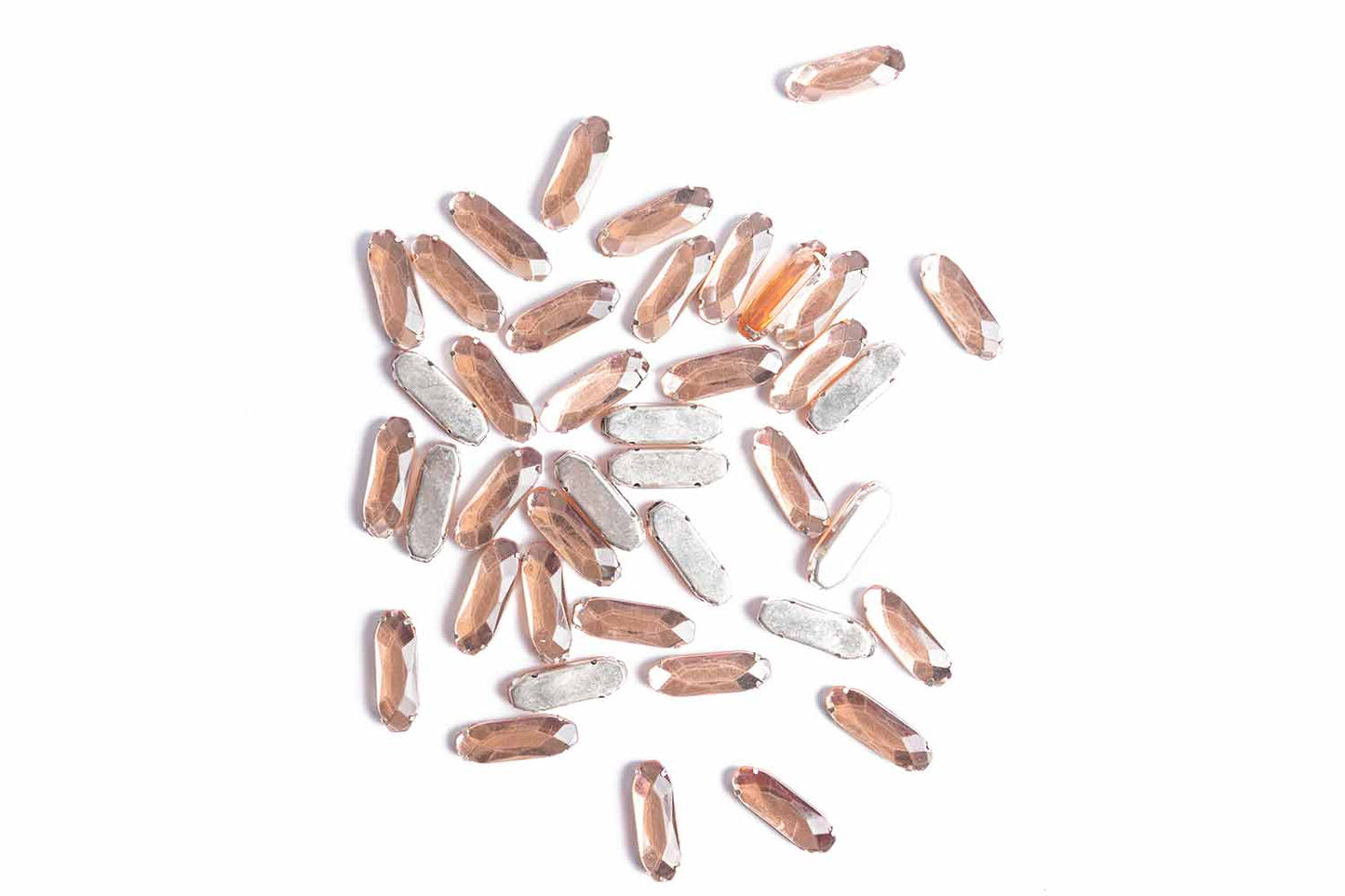 Mohan Shoppe Plastic Stones for Embroidery Work Ladies Suits, Dresses, Blouses, Gowns, Beading, Art and Craft and Decoration, Package of 20 Pieces