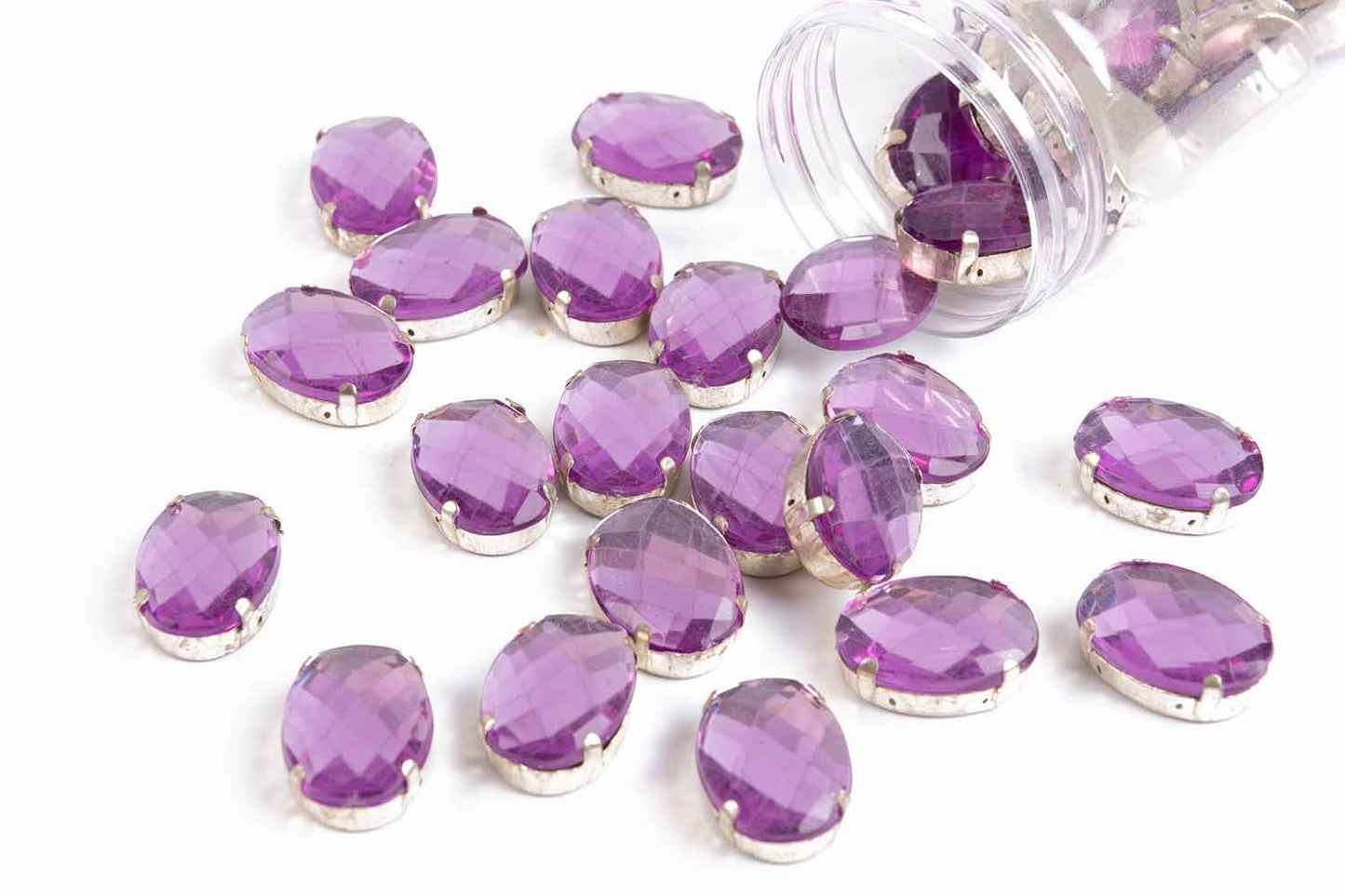 Mohan Shoppe Plastic Stones for Embroidery Work Ladies Suits, Dresses, Blouses, Gowns, Beading, Art and Craft and Decoration, Package of 20 Pieces