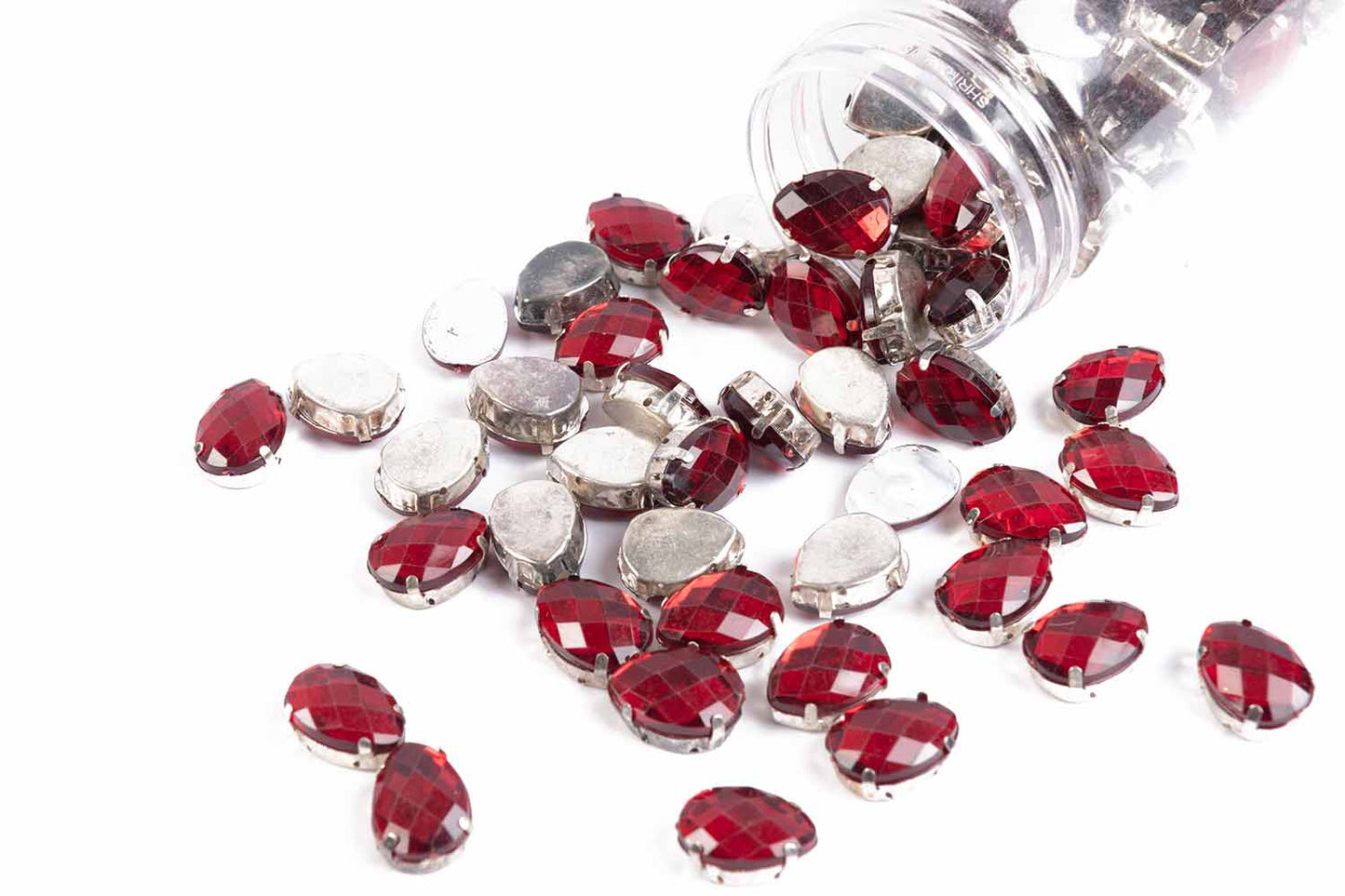 Mohan Shoppe Plastic Stones for Embroidery Work Ladies Suits, Dresses, Blouses, Gowns, Beading, Art and Craft and Decoration, Package of 20 Pieces