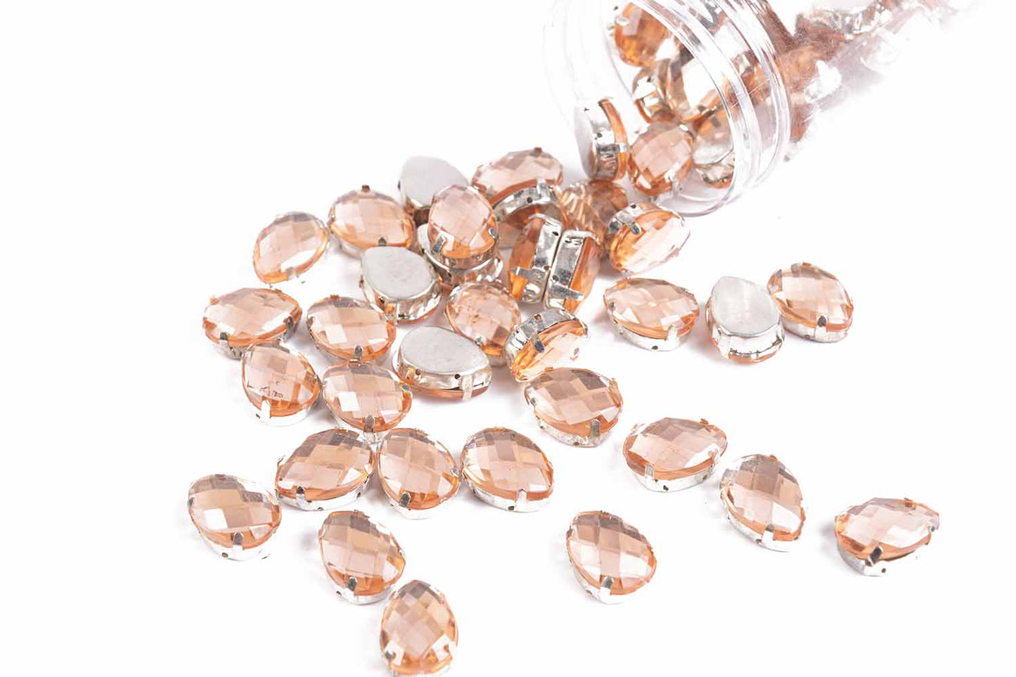 Mohan Shoppe Plastic Stones for Embroidery Work Ladies Suits, Dresses, Blouses, Gowns, Beading, Art and Craft and Decoration, Package of 20 Pieces