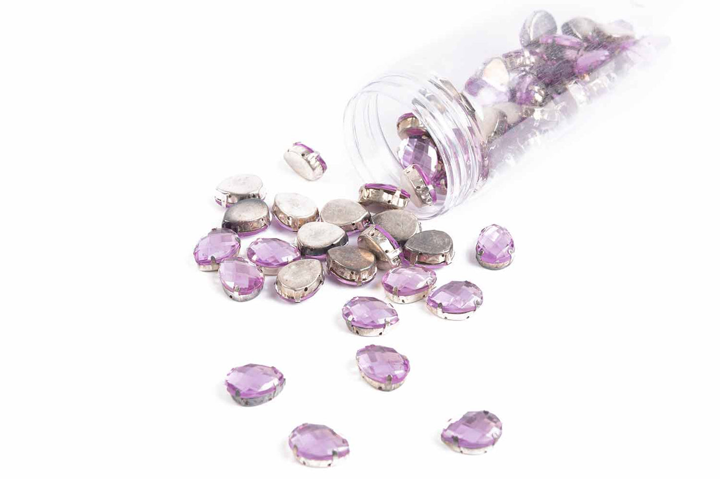 Mohan Shoppe Plastic Stones for Embroidery Work Ladies Suits, Dresses, Blouses, Gowns, Beading, Art and Craft and Decoration, Package of 20 Pieces