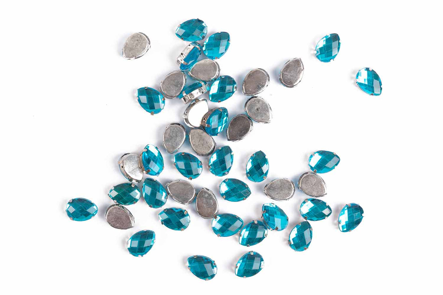 Mohan Shoppe Plastic Stones for Embroidery Work Ladies Suits, Dresses, Blouses, Gowns, Beading, Art and Craft and Decoration, Package of 20 Pieces