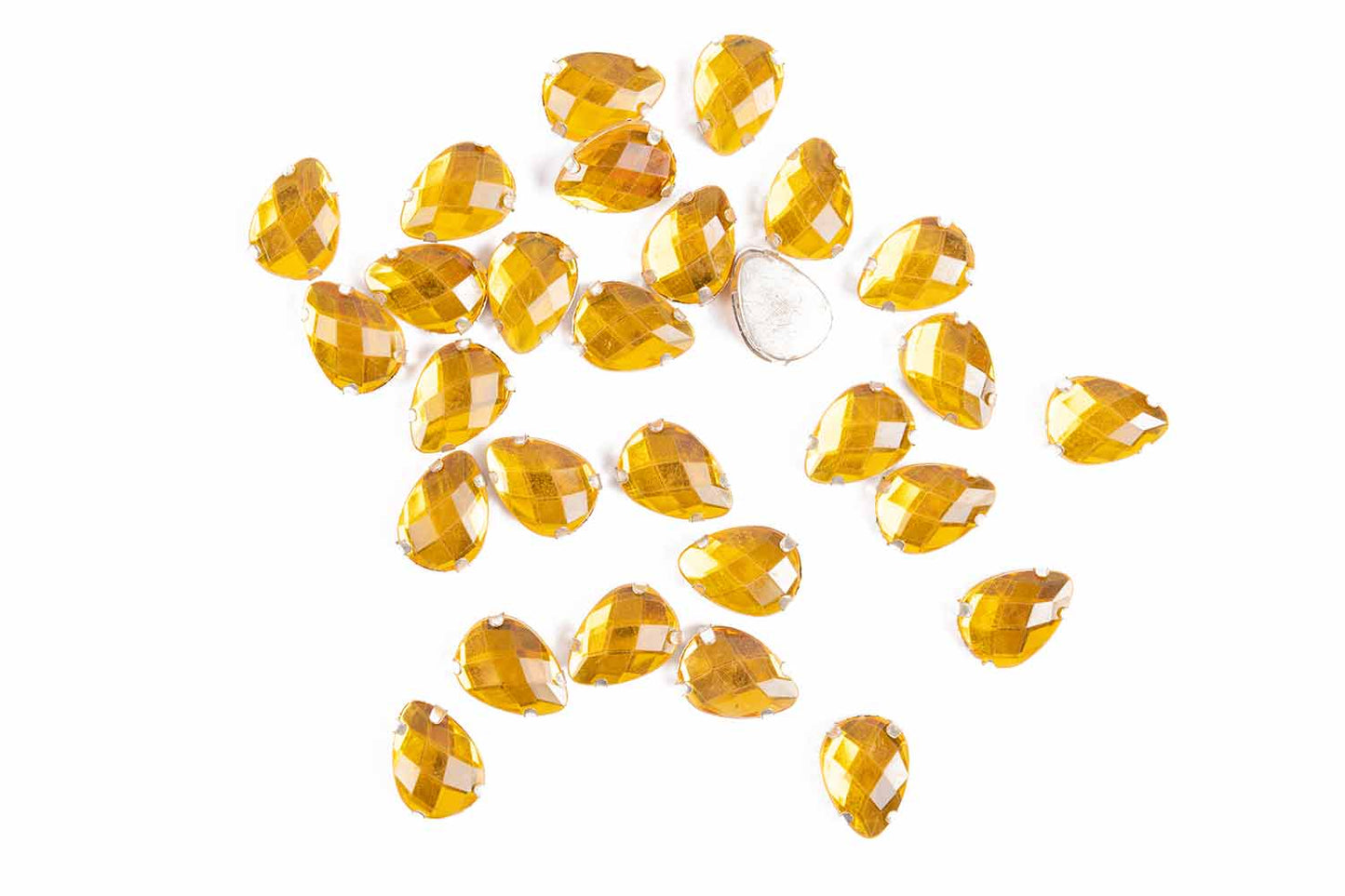 Mohan Shoppe Plastic Stones for Embroidery Work Ladies Suits, Dresses, Blouses, Gowns, Beading, Art and Craft and Decoration, Package of 20 Pieces